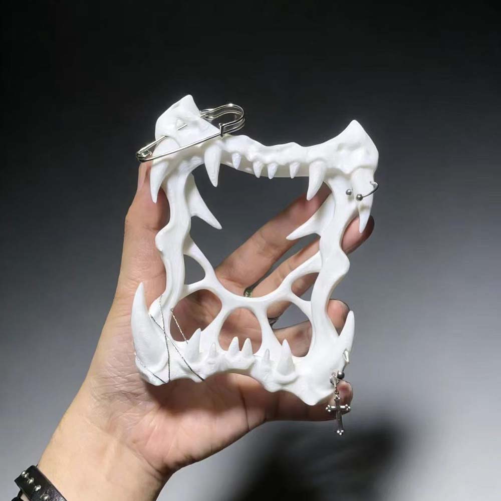 3D Printing Housing - Photo Frame Goth Fanged Skull 3