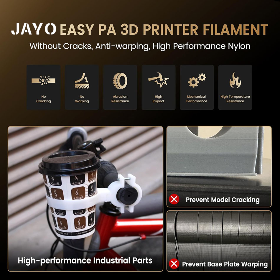 JAYO Easy PA Filament 1.75mm N - 3D Printing Nylon 评论和价格