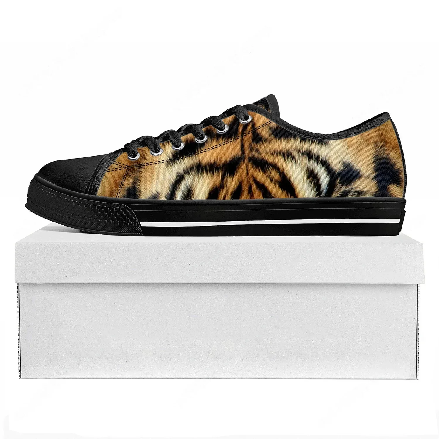 Tiger Stripe 3D Print Low Top  - 3D Printing Quality 评论和价格