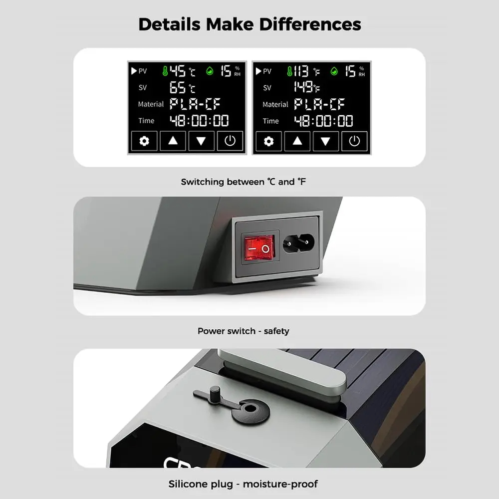 Creality Space Pi Filament Dry - 3D Printing Deck Box 评论和价格