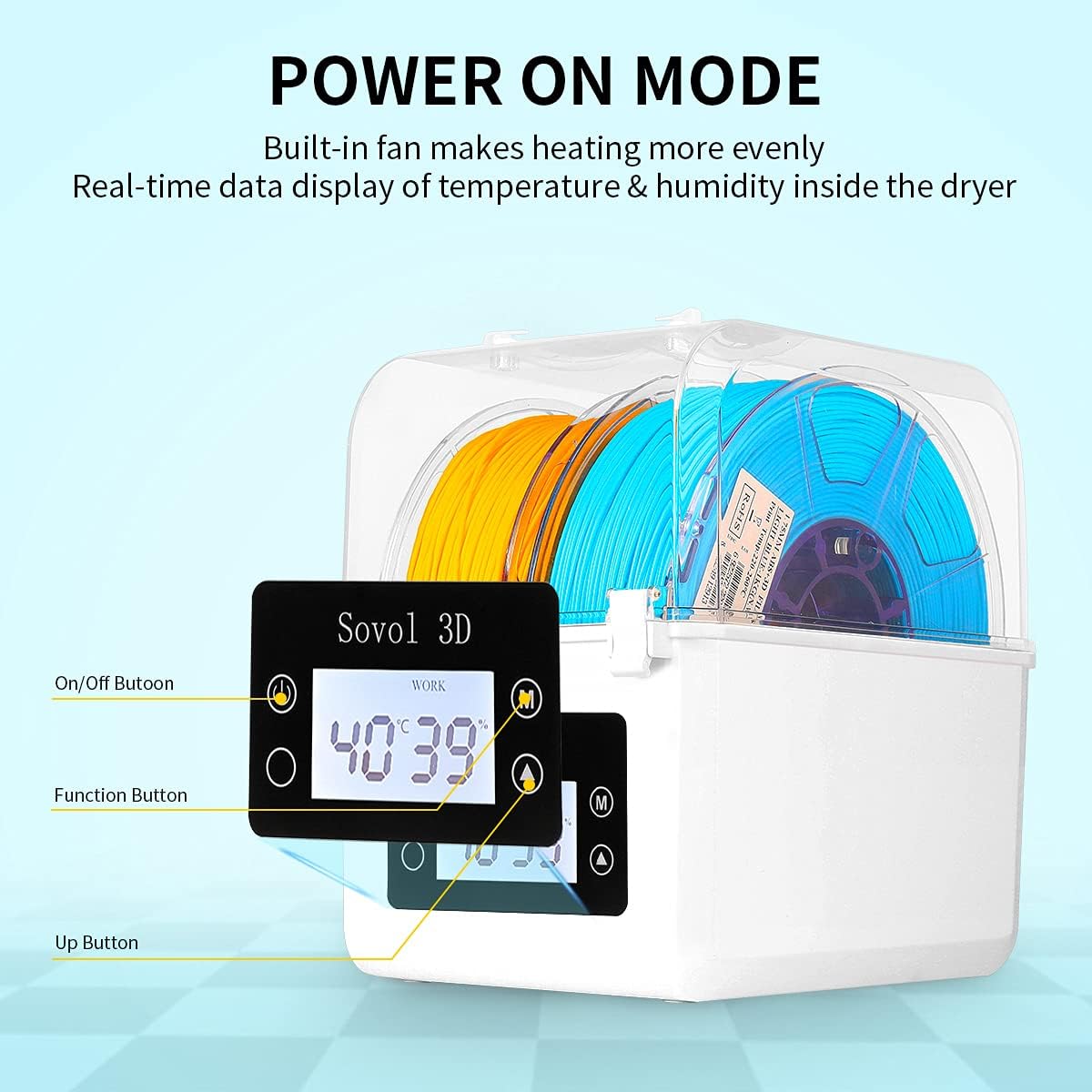 Sovol Filament Dryer 2023, SH0 - 3D Printing Deck Box 评论和价格