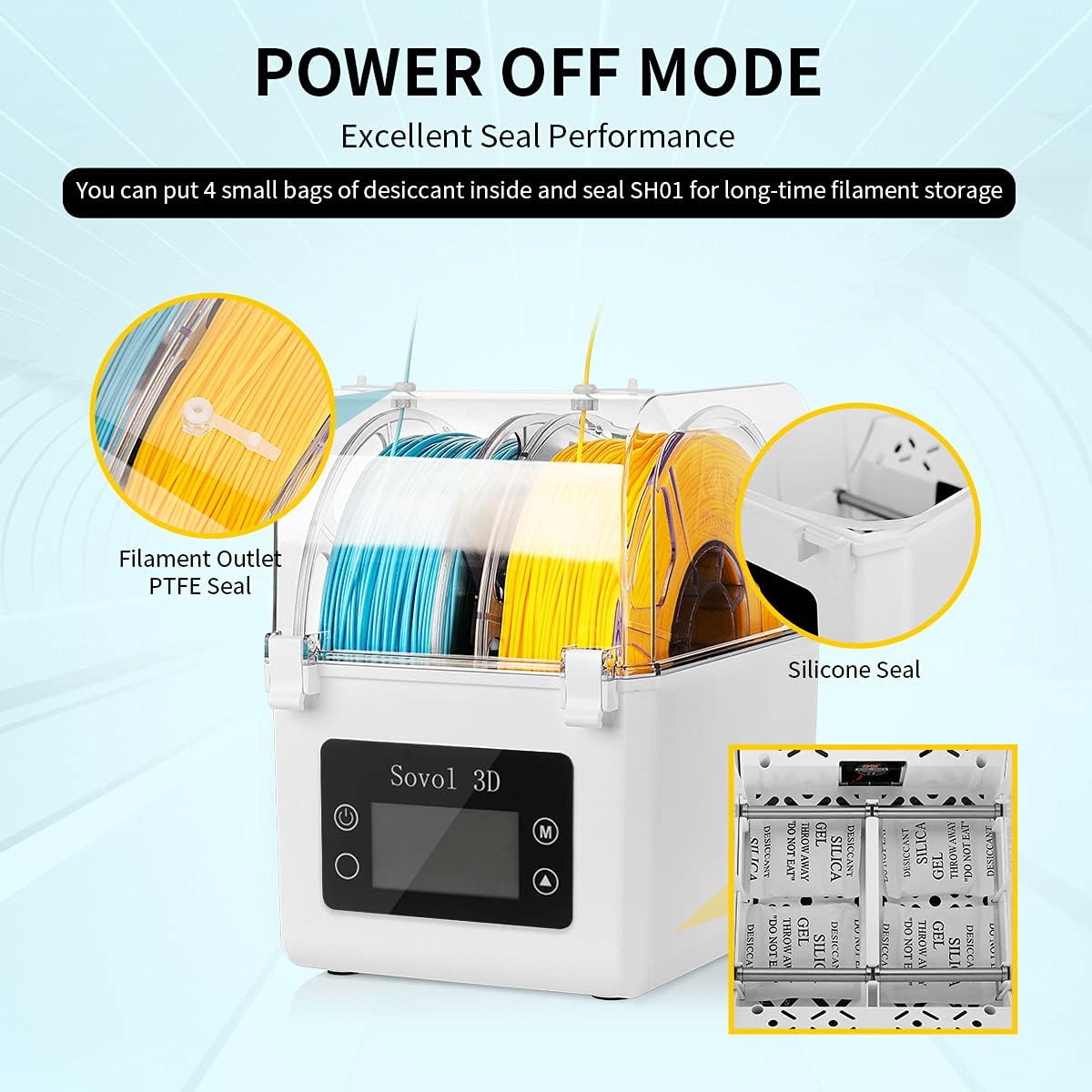 Sovol Filament Dryer 2023, SH0 - 3D Printing Deck Box 评论和价格
