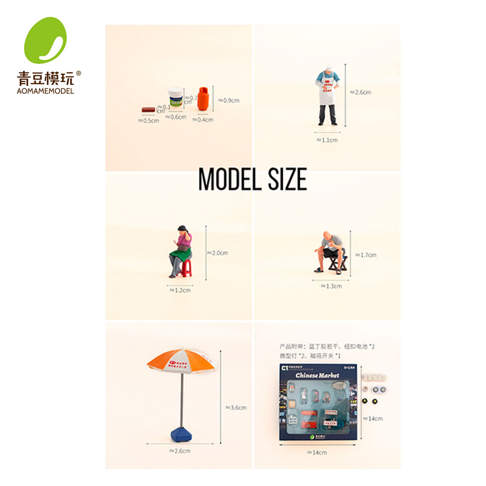 1/64 Night market s Model Kit- - 3D Printing Resin 评论和价格