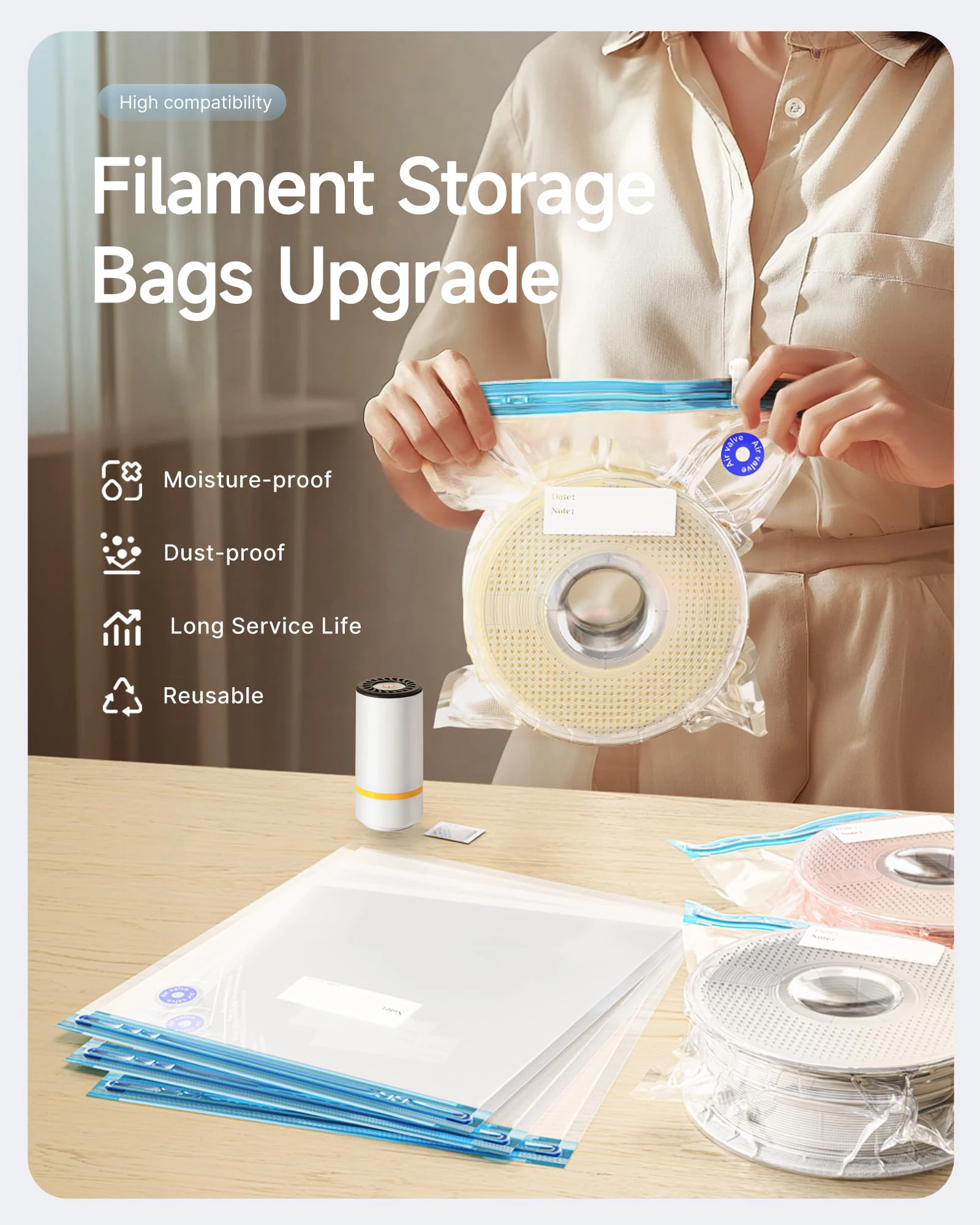 3D Printer Filament Vacuum Bag - 3D Printing Industry 评论和价格