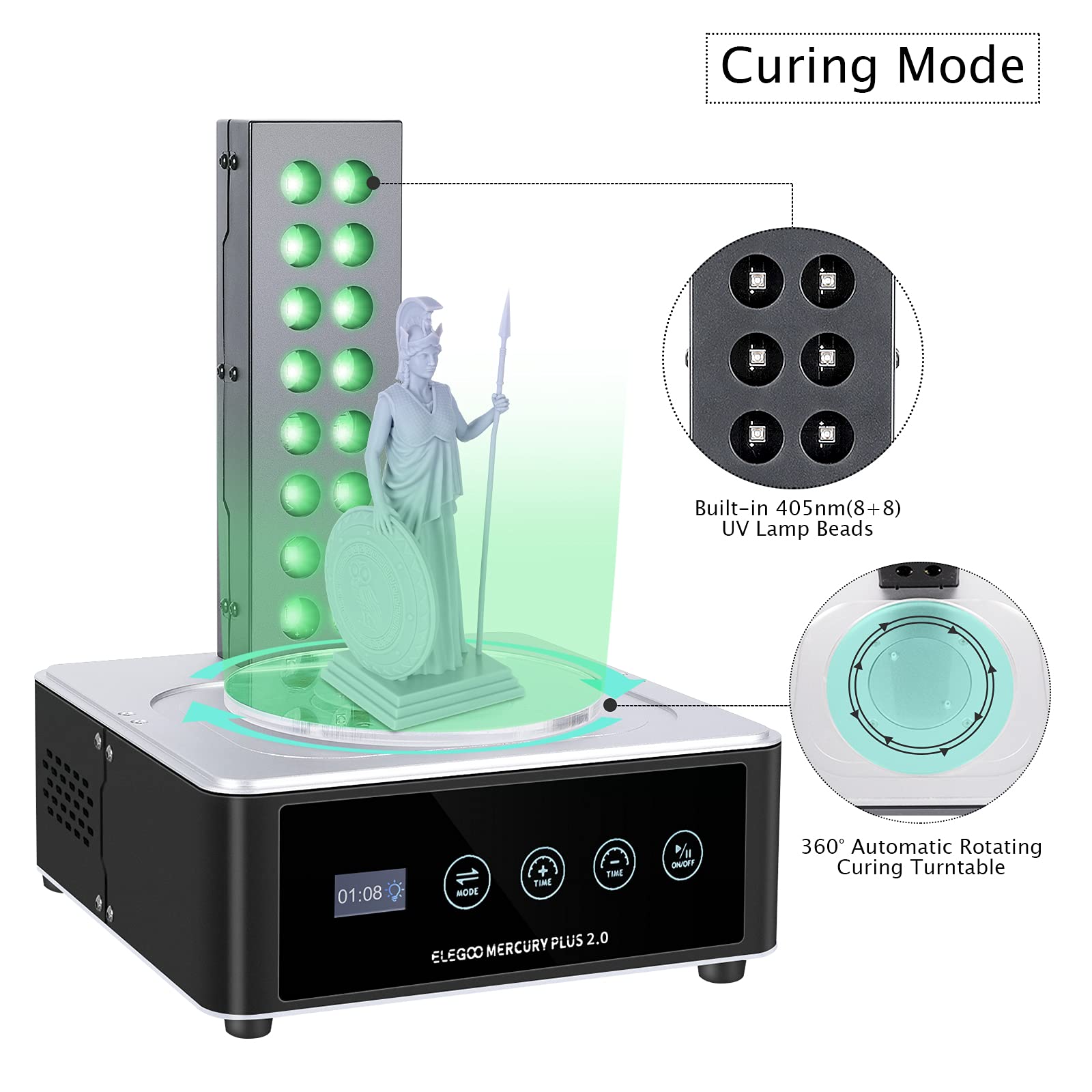 ELEGOO   Plus 2.0 Wash and Cur - 3D Printing Resin 评论和价格