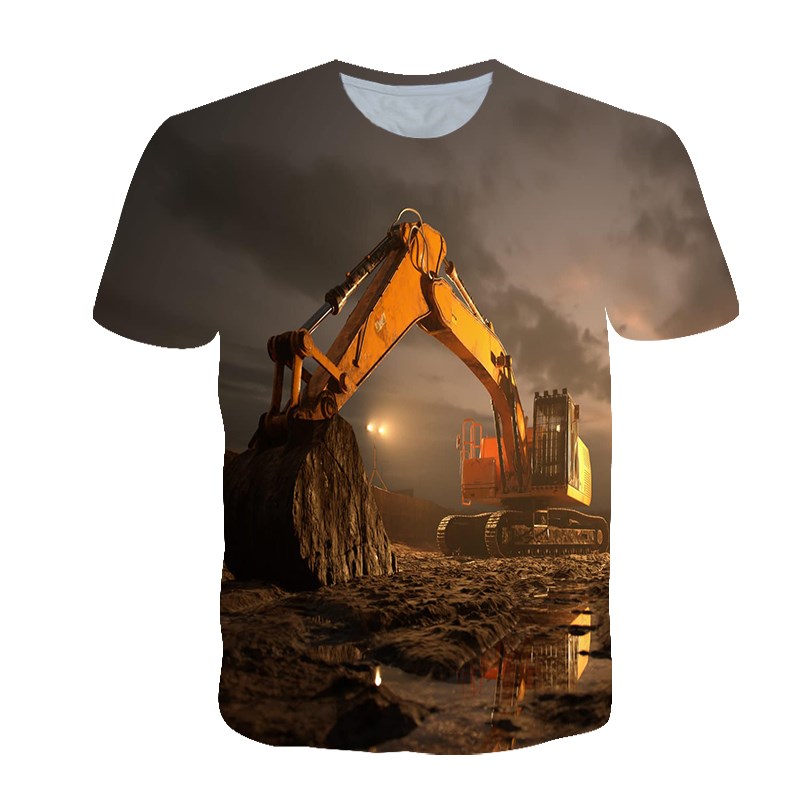 Summer Personalized T-shirt Me - 3D Printing Excavator 评论和价格