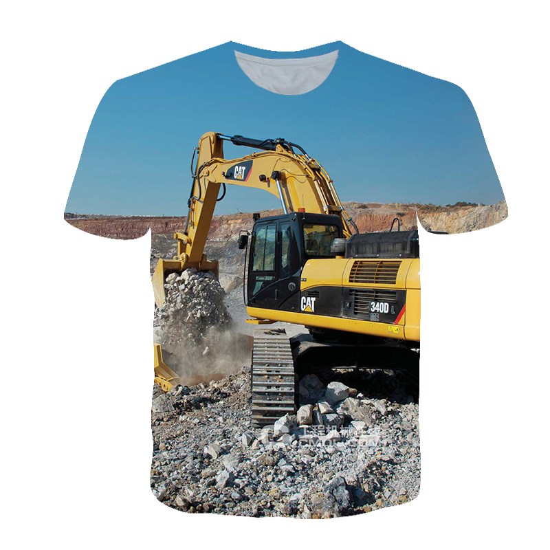 Summer Personalized T-shirt Me - 3D Printing Excavator 评论和价格